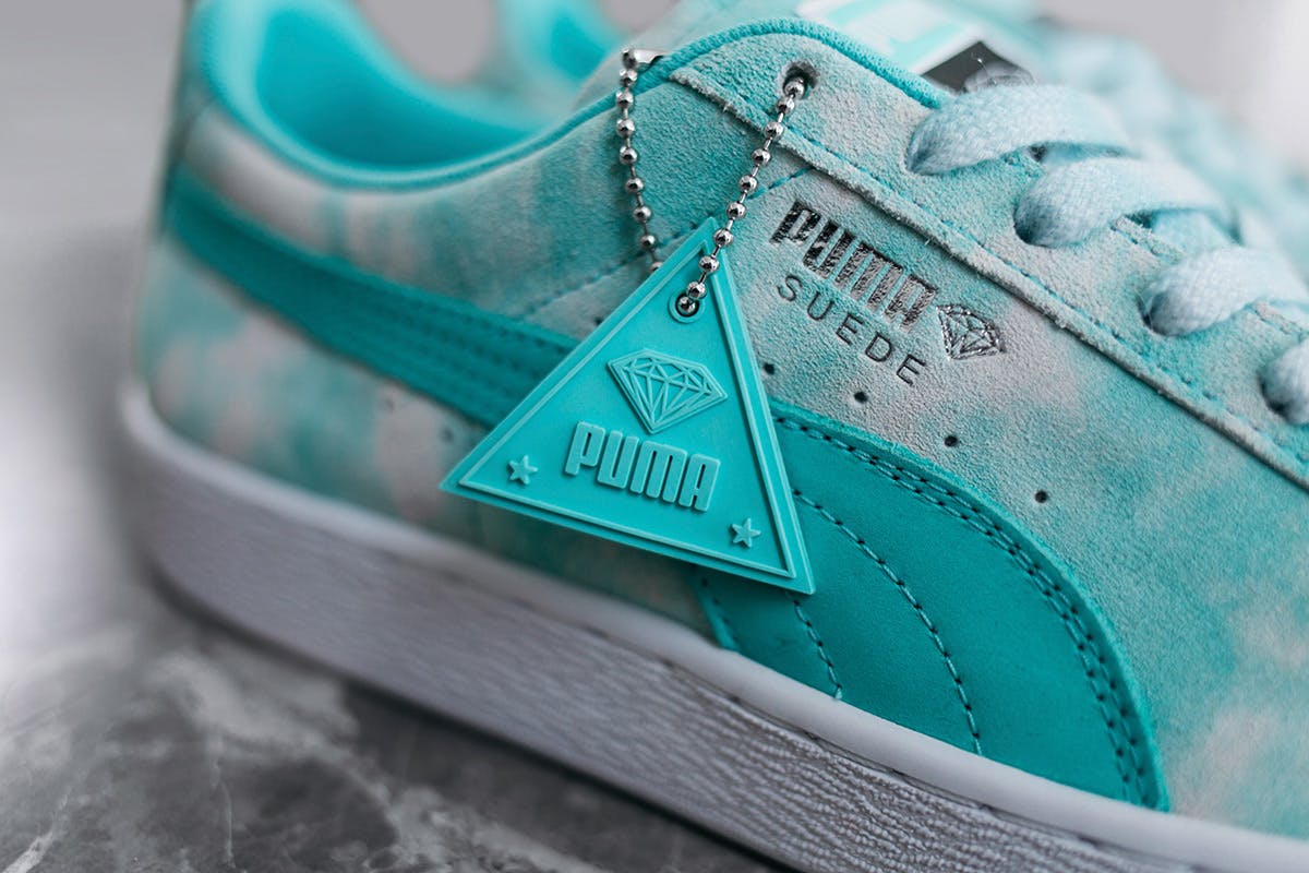 puma suede x diamond supply